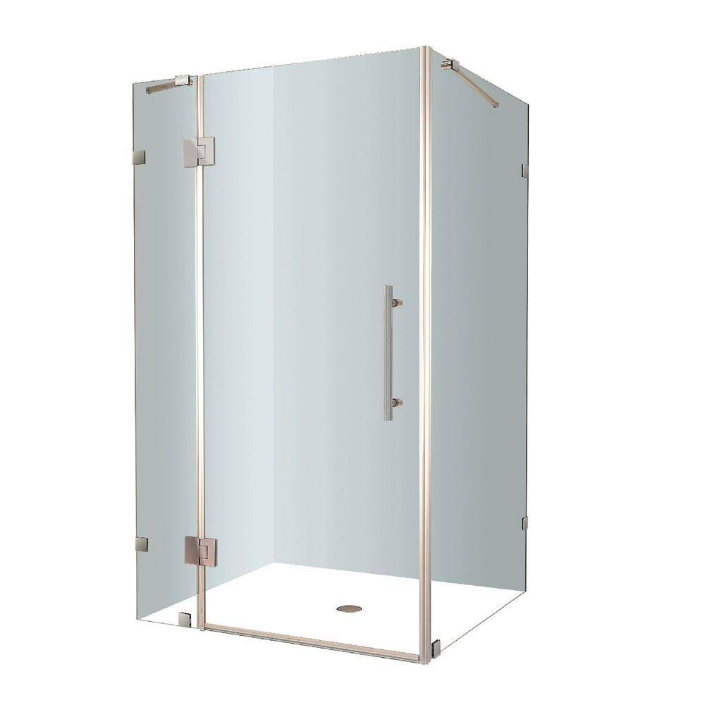 Avalux 40" x 32" Frameless Chrome Shower Enclosure