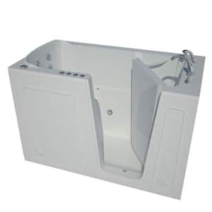 Nova Heated 5 ft. Walk-In Air and Whirlpool Jetted Tub in White with Chrome Trim