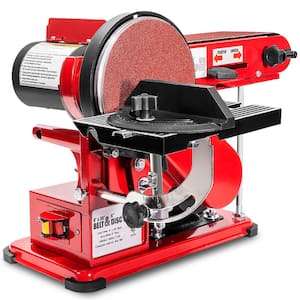 4 in. x 36 in. 2-in-1 Disc and Belt Corded Sander Benchtop Sanding Station with Adjustable Tilt and Dust Port
