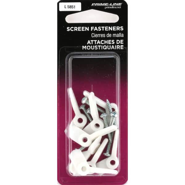 Prime-Line Turn Buttons, 1/16 in. x 9/16 in., Plastic, White L