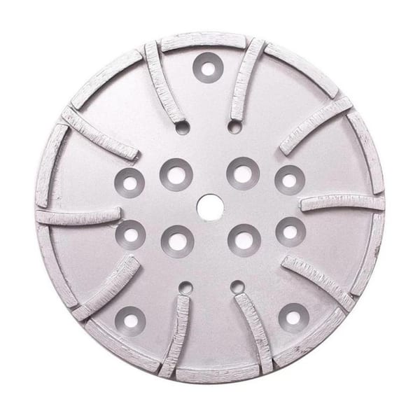 10 in. Grinding Wheel Diamond 20-Segment Concrete Floor Grinder Disc Blade Leveling, Coating Removal, Surface Prep
