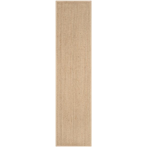 SAFAVIEH Natural Fiber Tan/Beige 3 ft. x 14 ft. Border Runner Rug
