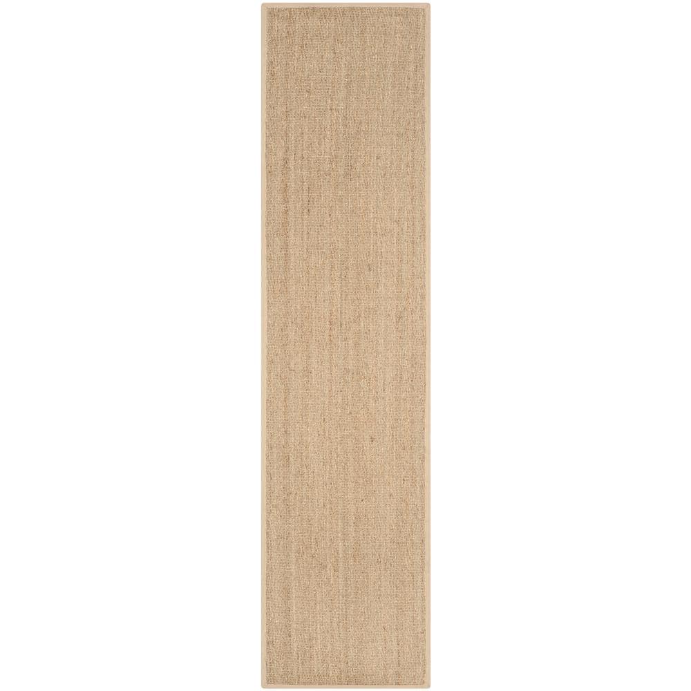 Natural Fiber Tan/Beige 3 ft. x 20 ft. Border Runner Rug price history on PriceWatchPro