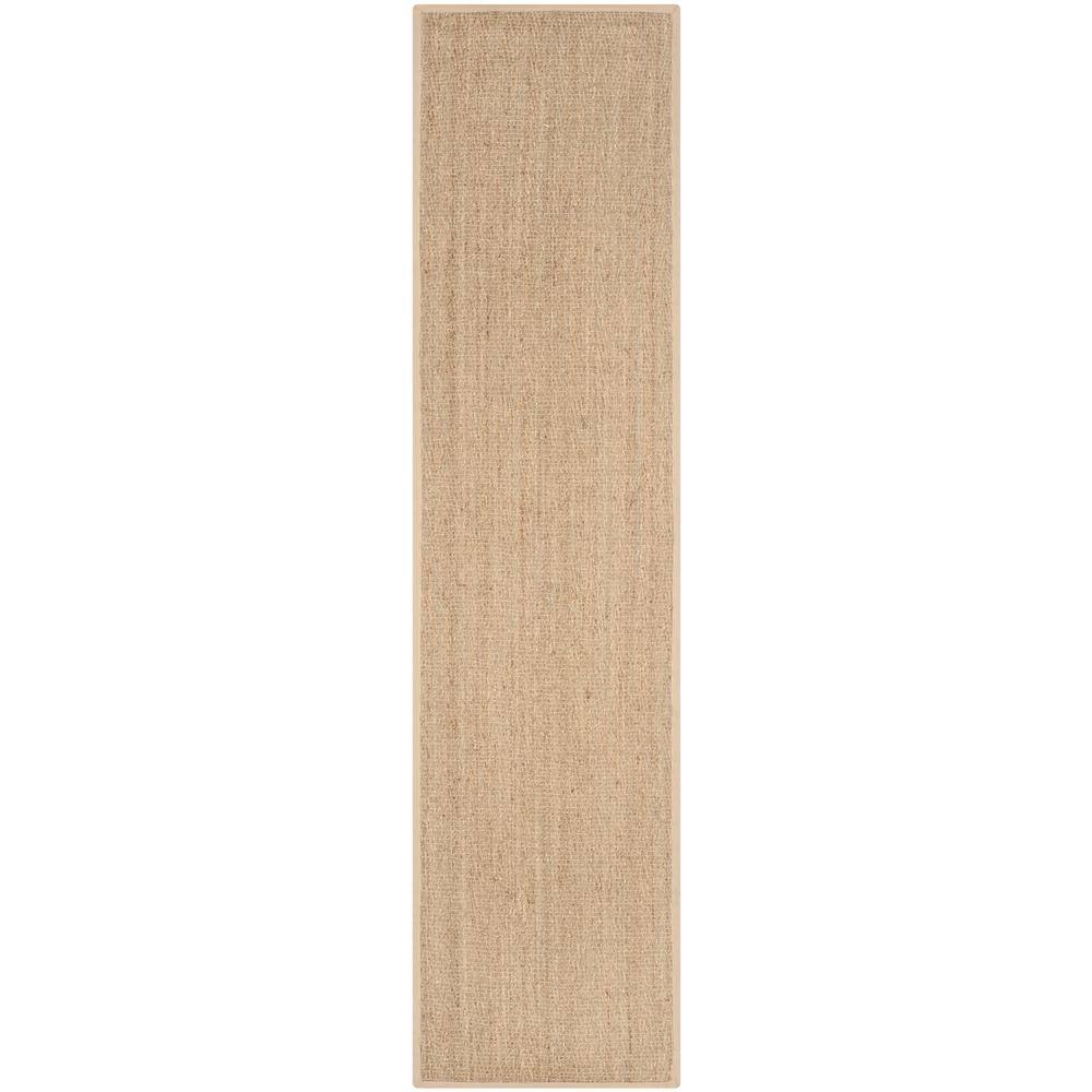 Natural Beige Herringbone Flat Woven Cotton Rug