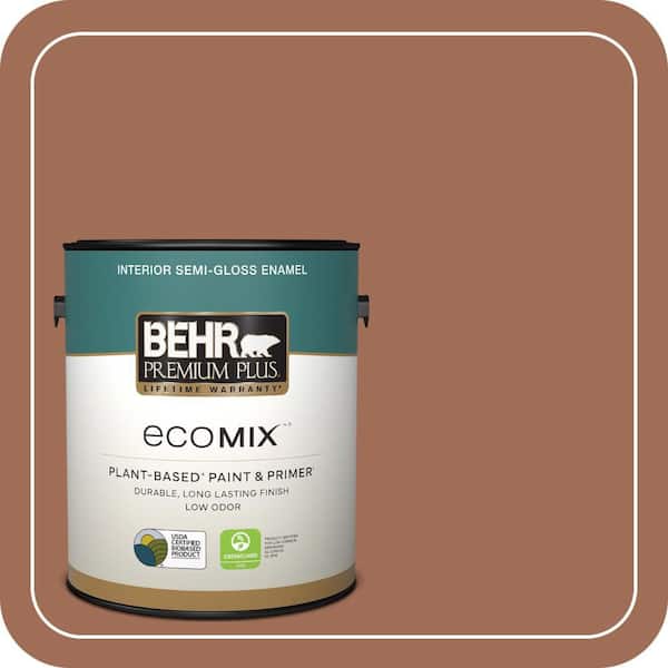 1 gal. #230F-6 Earth Tone Semi-Gloss Enamel EcoMix Plant-Based Interior Paint & Primer
