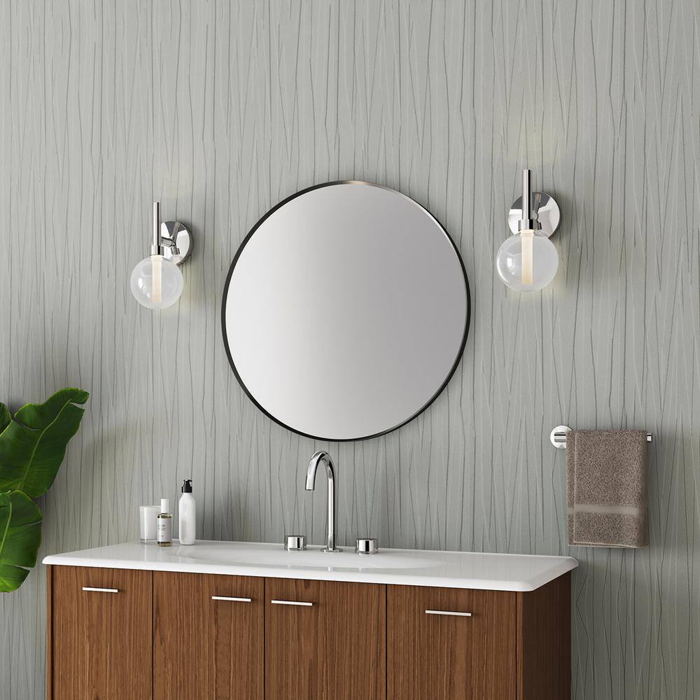 Polished Chrome 12" Dimmable LED Lacemaker Sconce