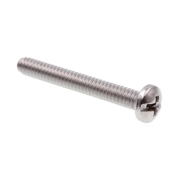 Prime-Line #10-24 x 1-1/2 in. Grade 18-8 Stainless Steel Phillips/Slotted Combination Drive Pan Head Machine Screws (25-Pack)