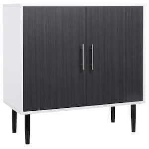 Grey 2-Door Storage Cabinet with Adjustable Shelf, Free Standing Accent Sideboard and Buffet