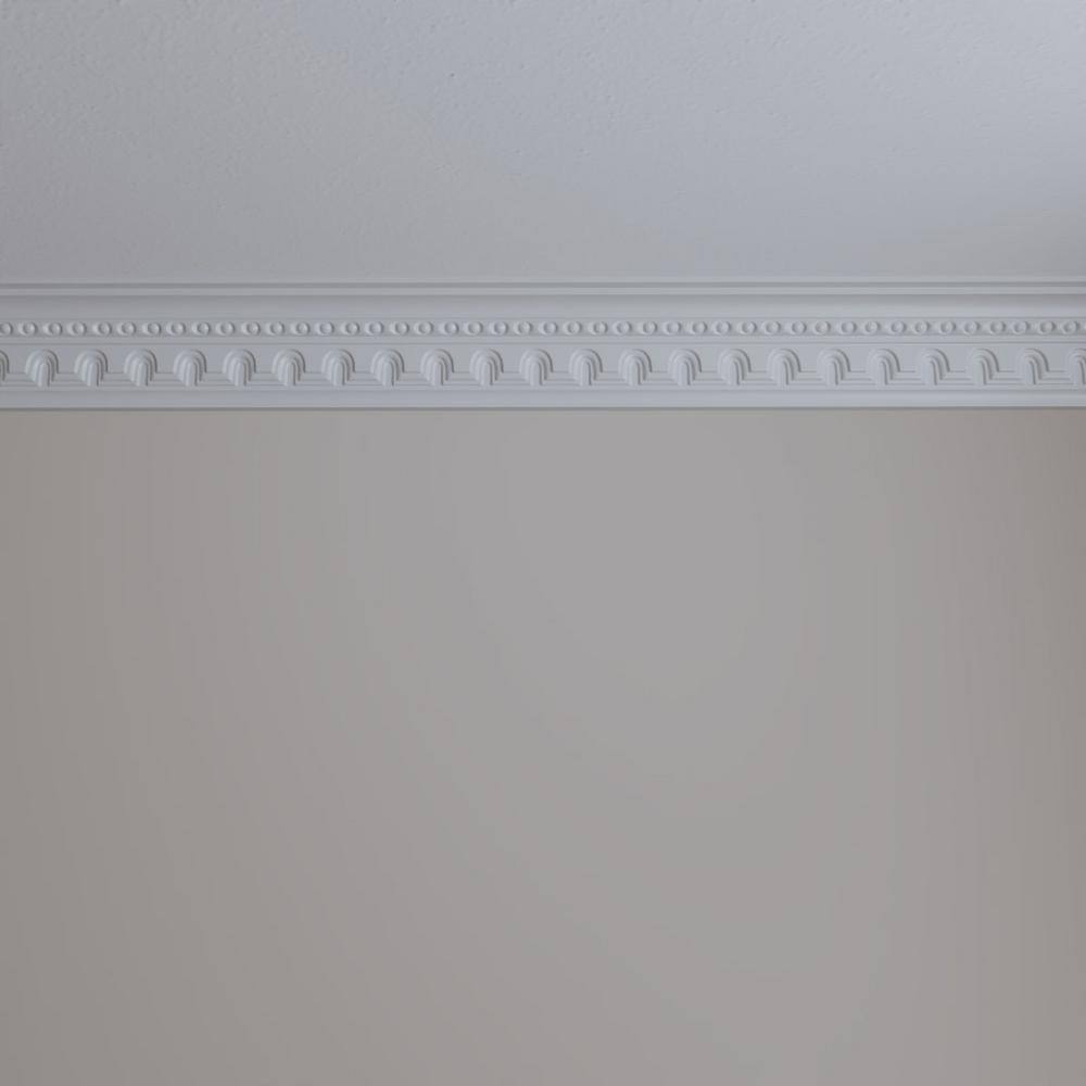 4 3/8"H x 2 7/8"P x 5 1/4"F x 94 1/2"L, (2" Repeat) Heaton Crown Moulding