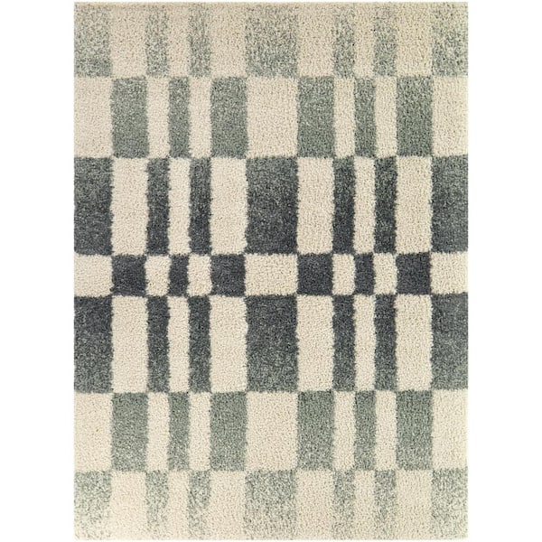 BALTA Hayward Dark Blue 8 ft. x 10 ft. Geometric Area Rug