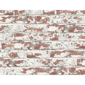 Luxe Haven Terra Cotta Soho Brick Peel and Stick Wallpaper (Covers 40.5 sq. ft.)