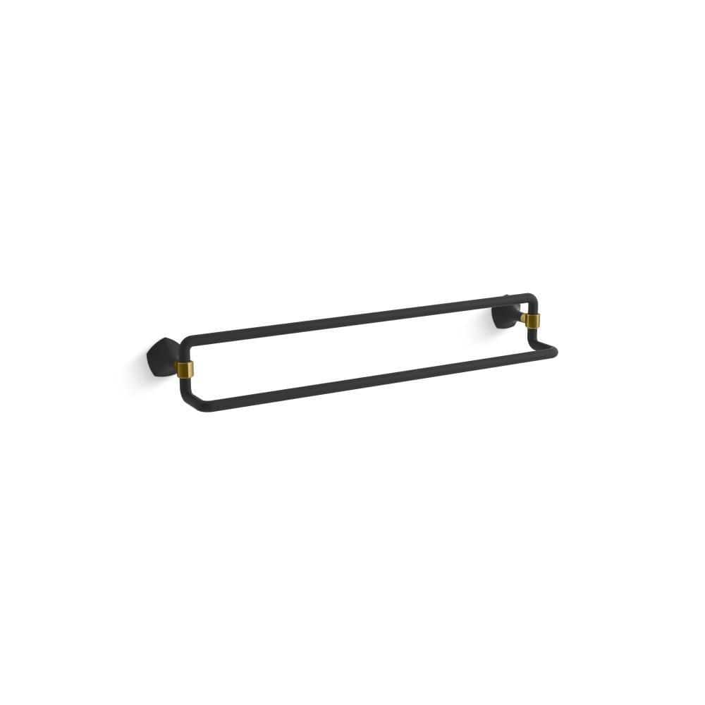 Design House 582759-MB Kelton Double Towel Bar Matte Black