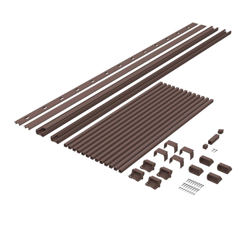 Rapid Rail 6 ft. x 36 in. Weathered Brown Aluminum Deck Stair Railing Kit price history on PriceWatchPro