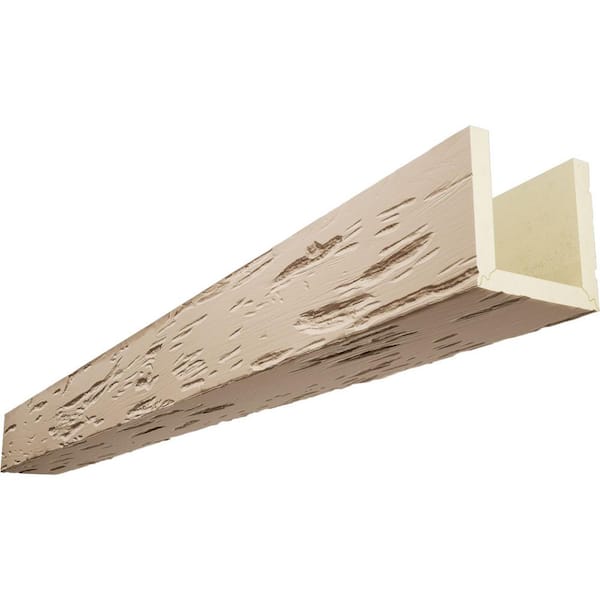 Ekena Millwork Timberthane 8 in. x 10 in. x 22 ft. 3-Sided (U-Beam) Pecky Cypress Factory Prepped Faux Wood Ceiling Beam