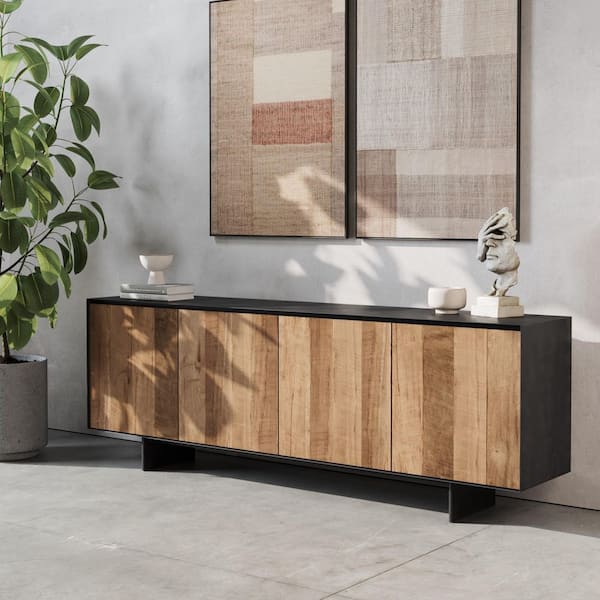 Atelier, Matte Metal Sheet Top, 79 in. Width, Multi Colored Finish Dining Buffet