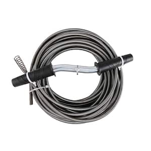 The Plumber's Choice 1/4 in. x 25 ft. Drill and Manual Drum Auger with  Steel Plumbing Drain Snake Drain Cleaning Cable to Remove Drain Clogs  SU3240 - The Home Depot