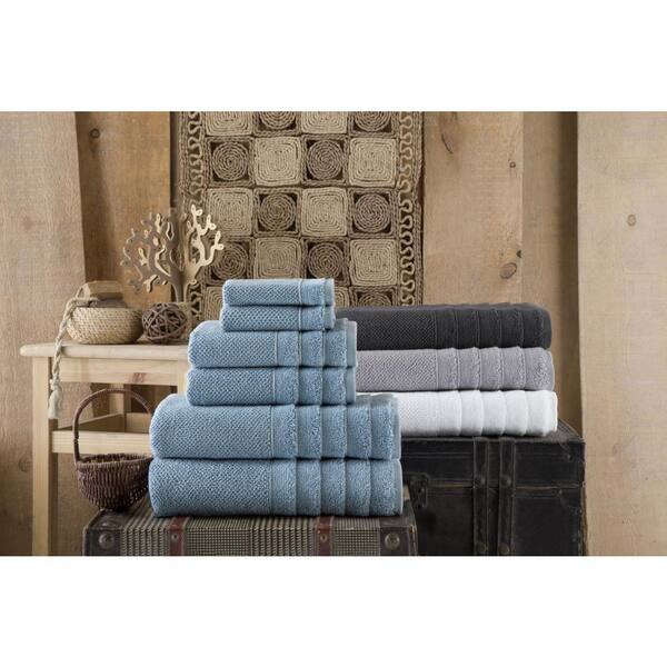 Enchante Home Veta 8-Pieces Anthracite Turkish Cotton Hand Towels  vetaanth8H - The Home Depot