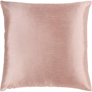 Reindert Blush Solid Polyester 18 in. x 18 in. Throw Pillow