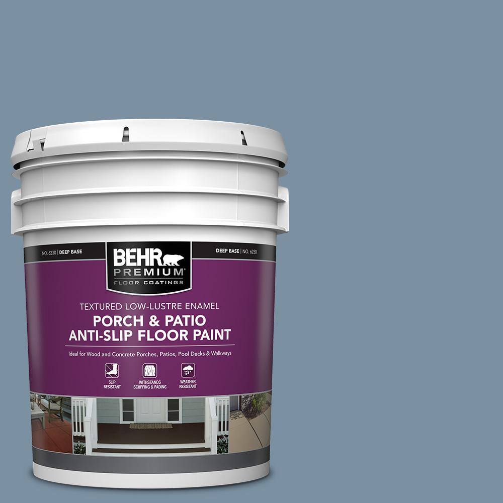 5 gal. #S510-4 Jean Jacket Blue Textured Low-Lustre Enamel Interior/Exterior Porch and Patio Anti-Slip Floor Paint price history on PriceWatchPro