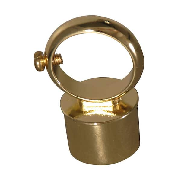 Barclay Products 2 in. D-Rod Loop Connector in Polished Brass