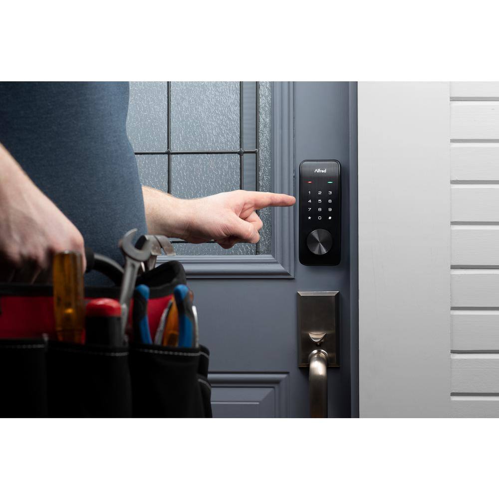 Black Electronic Smart Deadbolt with Touchscreen Keypad