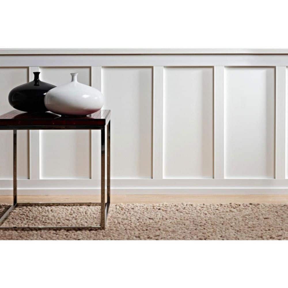 White High Impact Polystyrene Baseboard Moulding 1-5/8in H x 78-3/4in L