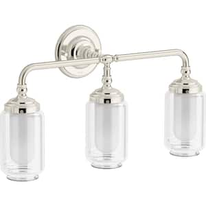 Artifacts 3-Light Polished Nickel Wall Sconce