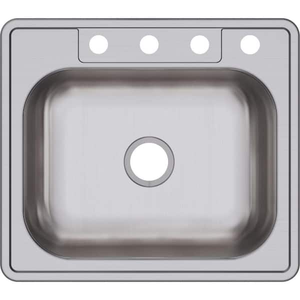 Elkay Dayton 25 in. Drop-in Single Bowl 22-Gauge Stainless Steel Kitchen Sink Only