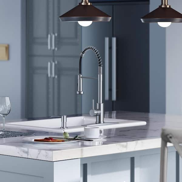 ANZA Single Handle Pull Down Sprayer Kitchen Faucet High Arch