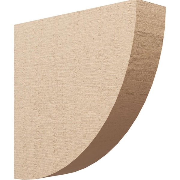 Ekena Millwork Thin Series 1 7 in. x 28 in. x 28 in. Durham Rough Cedar Woodgrain Timberthane Polyurethane Corbel in Primed Tan