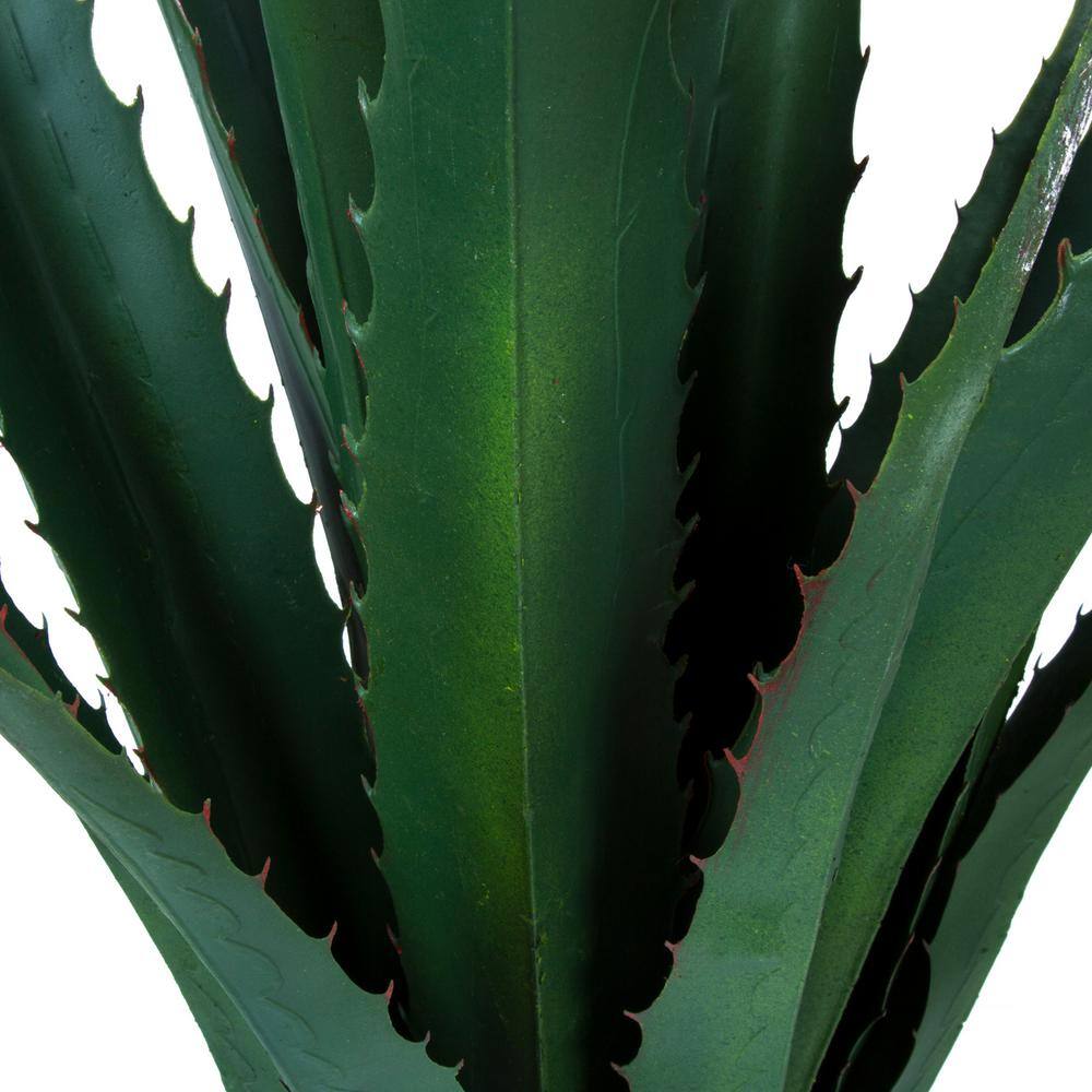52-Inch Green Plastic Agave Faux Succulent Floor Plant Set
