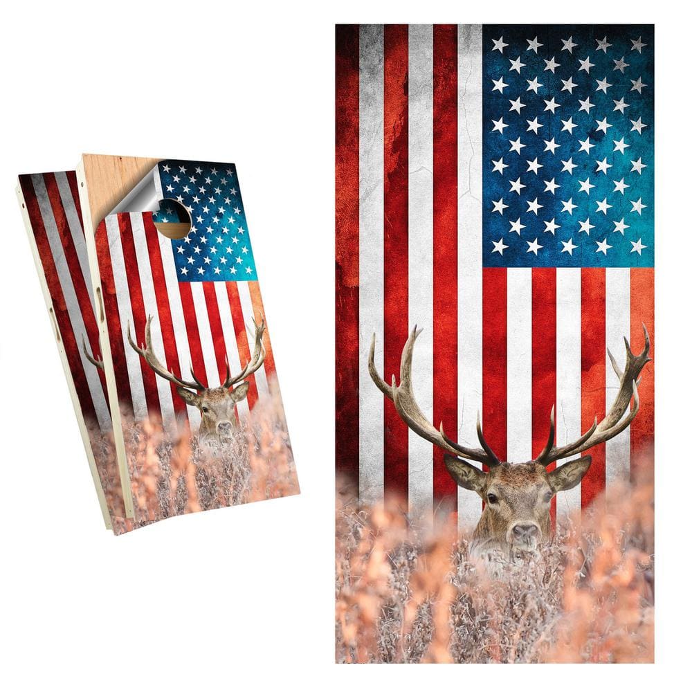 American Flag Deer Hunting American Deer Hunter Deer Outfit Greeting Card   lupongovph