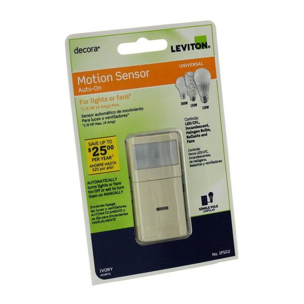 Electrical Leviton Ips02 1li Decora Motion Sensor In Wall Switch Ivory