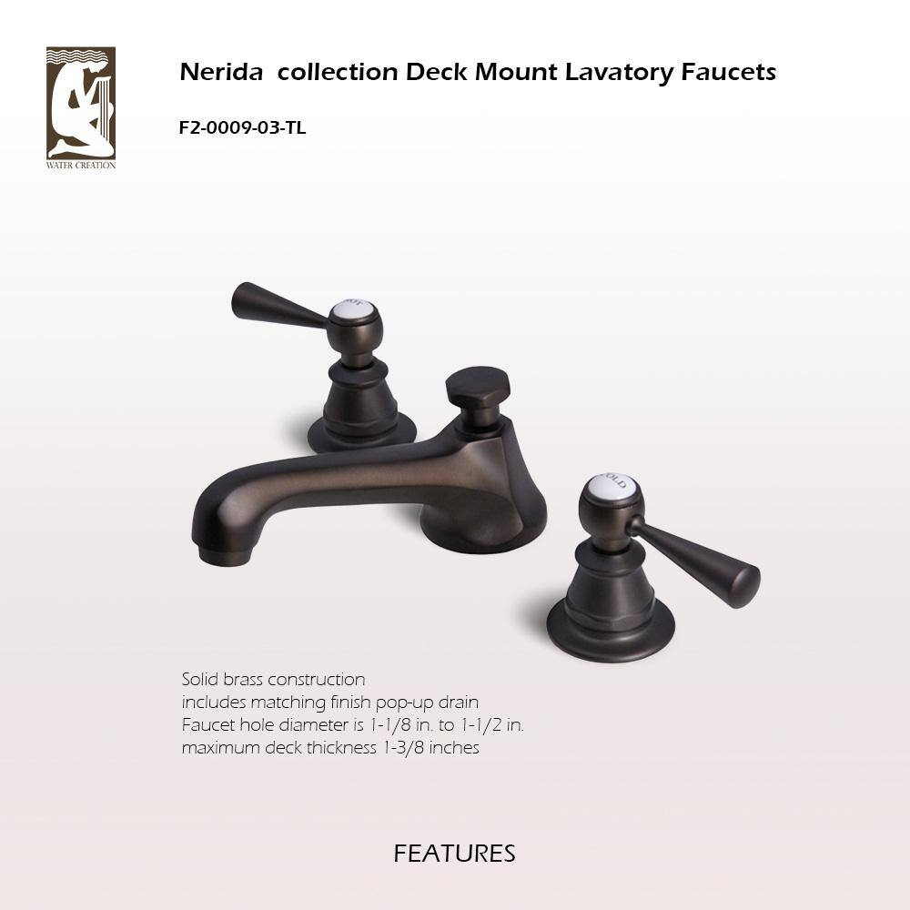 Oil-Rubbed Bronze Widespread Lavatory Faucet with Torch Lever Handles