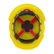 BOLT Yellow Type 1 Class E Full Brim Non-Vented Hard Hat with 4 Point Ratcheting Suspension