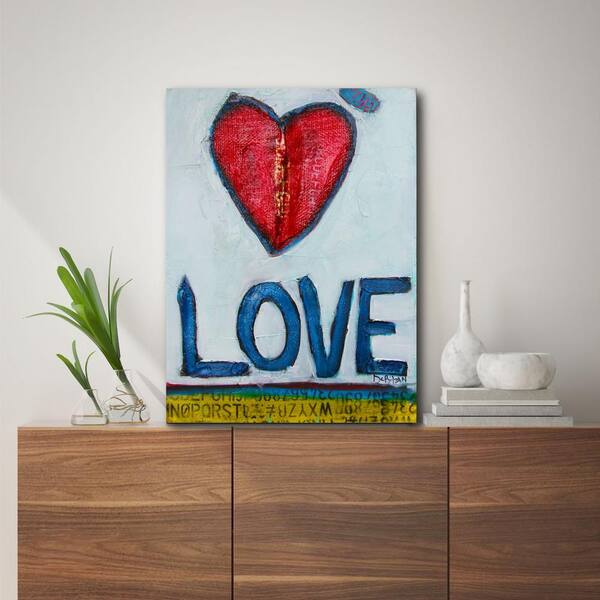 Teal Patina Heart (canvas wrap)