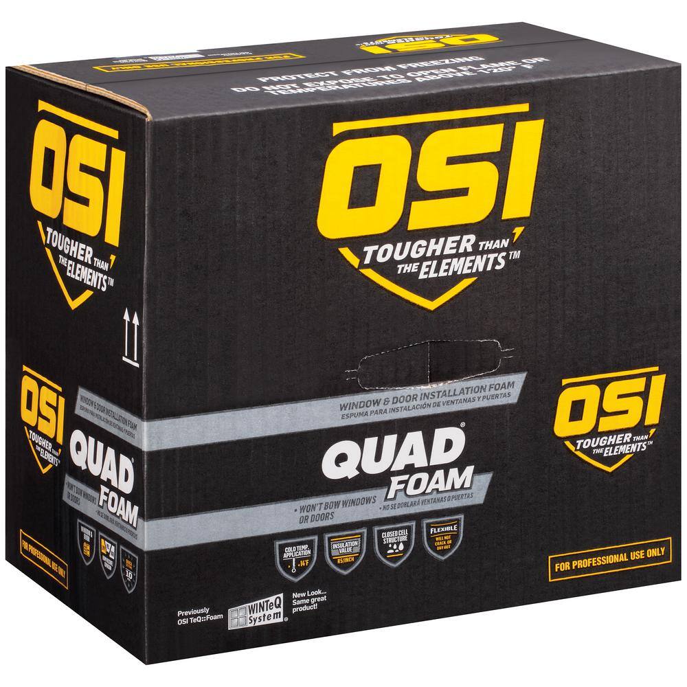 OSI Quad 21.1 oz. Window and Door Spray Foam Sealant (12Pack) 1866185