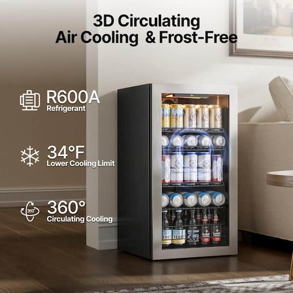Ca'Lefort 122-Cans Beverage Cooler 16.9 in. W Single Zone