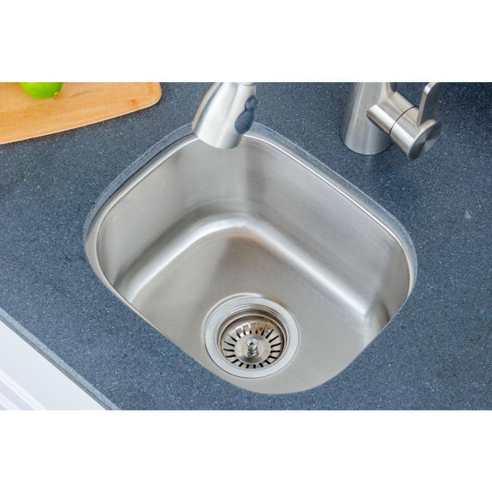 Premium 15'' Stainless Steel Undermount Single Bowl Bar Sink