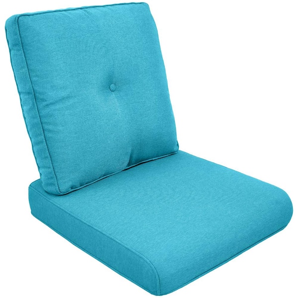 Opohoro ArcoBay 22 in. x 25 in. x 4 in. 2-Piece Deep Seating Outdoor Lounge Chair Replacement Cushion Set in Light Blue