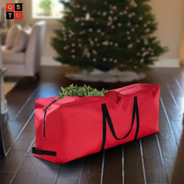 Hearth & Harbor Plastic Christmas Tree Storage Bag - Large Christmas Tree  Storage Box Container Made from Durable Waterproof Fabric with Handles 