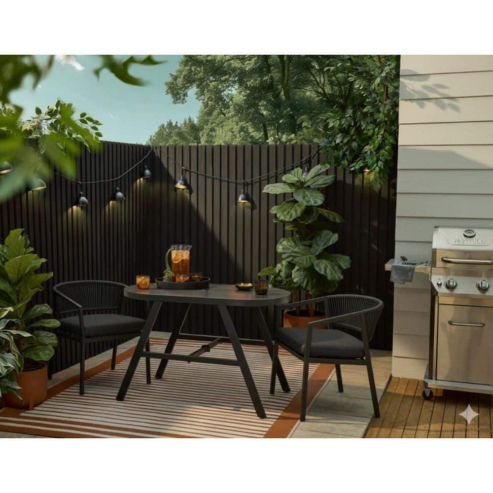 Foxcliff 3-Piece Wicker Outdoor Bistro Set with Heathered Gray Cushions price history on PriceWatchPro