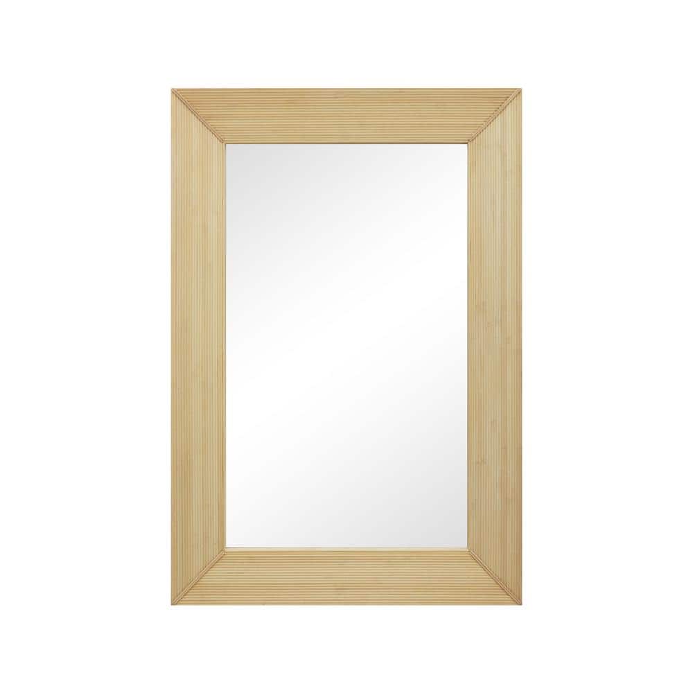 UPC 677899217309 product image for 24 in. W x 35.8 in. H Rectangle Bamboo Framed Wall Mirror | upcitemdb.com