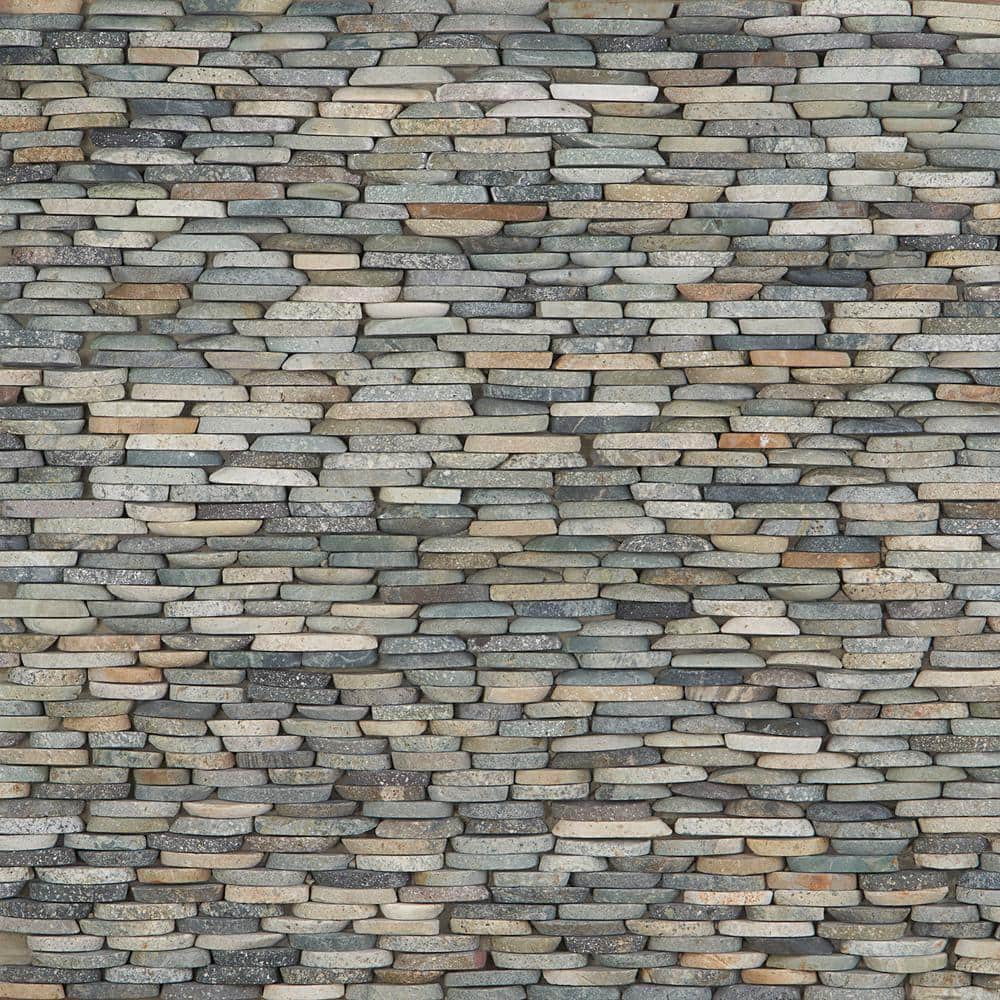 Ivy Hill Tile Countryside Dark Blend Stacked Sliced 4 in. x 11 in. Mosaic  EXT3RD105034 - The Home Depot