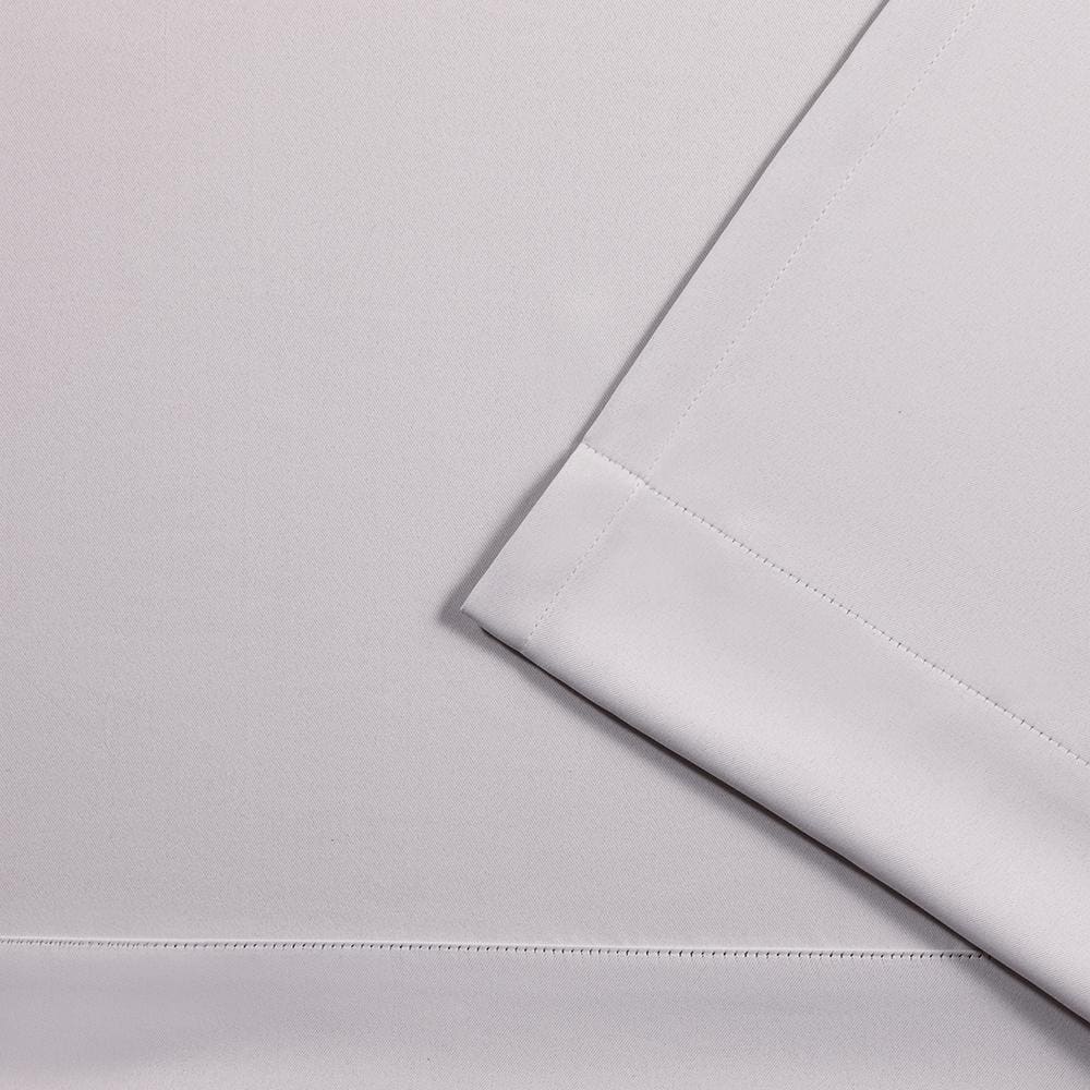Silver Polyester Blackout Grommet Top Window Curtain Panels, 96" x 52"