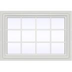 47.5 in. x 35.5 in. V-2500 Series White Vinyl Fixed Picture Window with Colonial Grids/Grilles