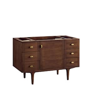 Amberly 47.9 in. W x 23.4 in. D x 33.5 in. H Single Bath Vanity Cabinet without Top in Mid-Century Walnut