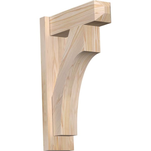 Ekena Millwork 6 in. x 24 in. x 16 in. Douglas Fir Westlake Craftsman Smooth Outlooker