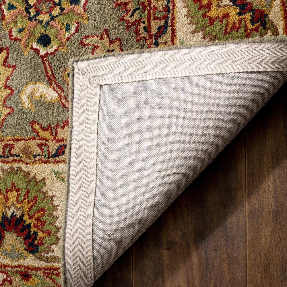 Celadon Ivory High Pile Wool Handmade Rug