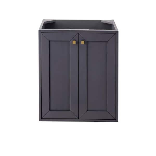 James Martin Vanities Chianti 23.6 in. W x 18.1 in. D x 27.5 in. H Single Bath Vanity Cabinet without Top in Mineral Gray